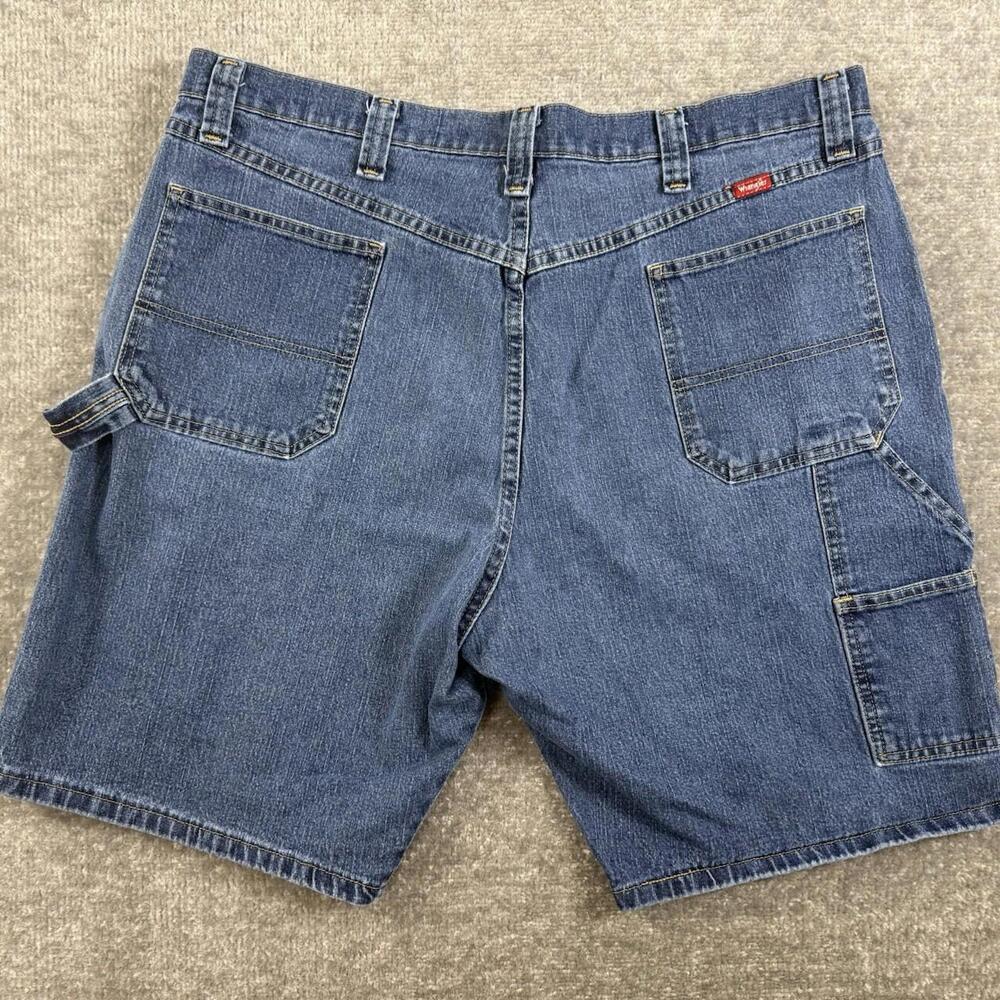 Vintage Wrangler Jean Shorts Mens 40 Blue Denim Cotton Jorts Y2K Carpenter Baggy